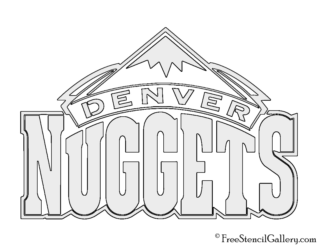 Nba denver nuggets logo stencil free stencil gallery
