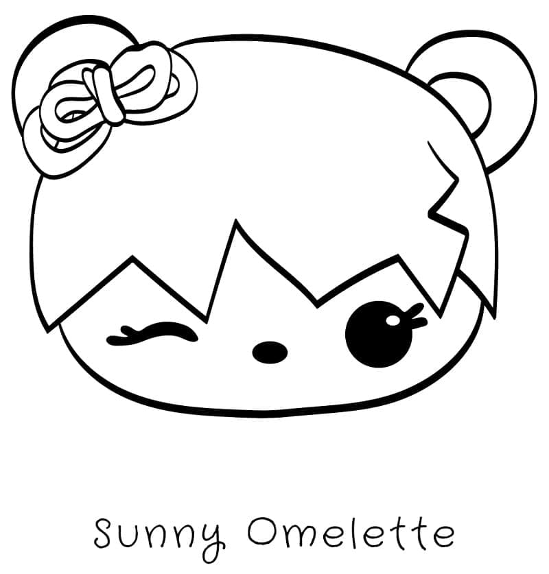 Num noms sunny omelette coloring page