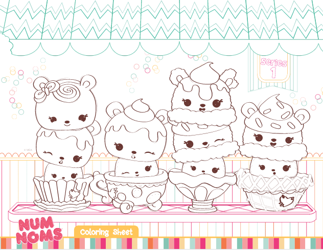 Free num noms coloring pages activities for kids