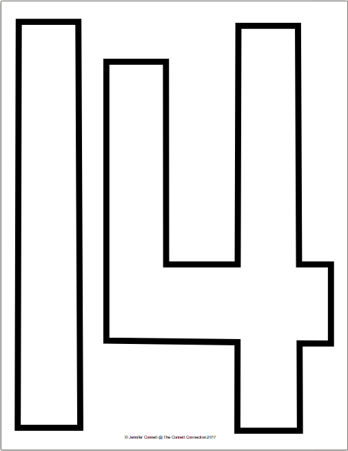 Number outlines