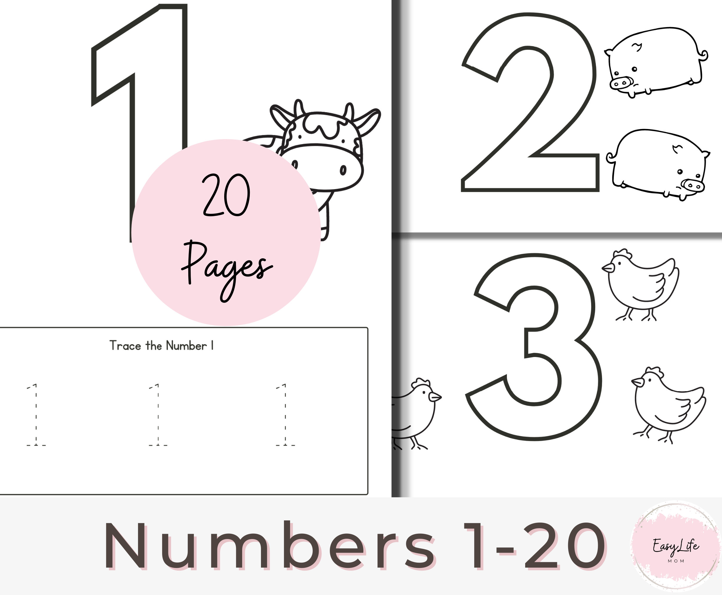 Printable numbers all about number worksheets preschool kindergarten homeschool coloring page prek worksheets trace numbers