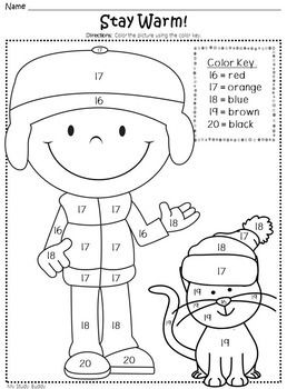 Christmas color by number numbers