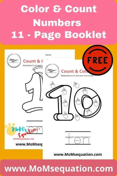 Fruit theme number coloring pages