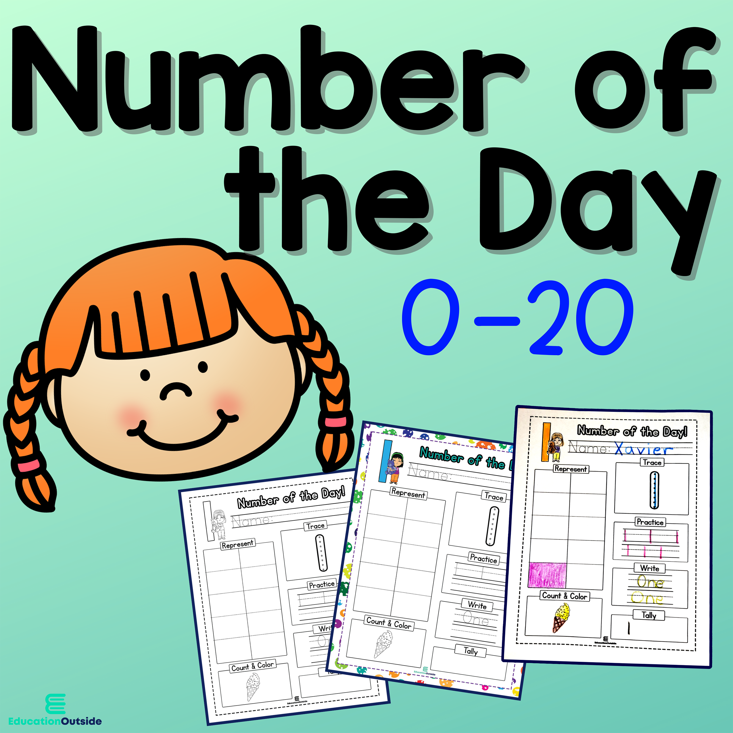 Number of the day printables