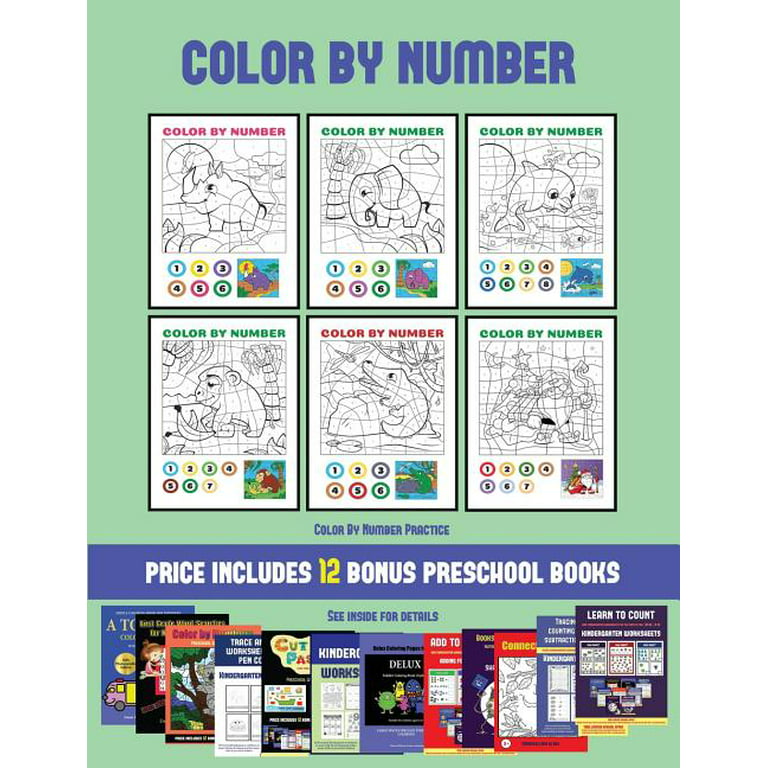 Color by number practice color by number practice color by number printable color by number worksheets for preschoolkindergarten children the price of this book includes printable pdf kindergartenpreschool workbooks