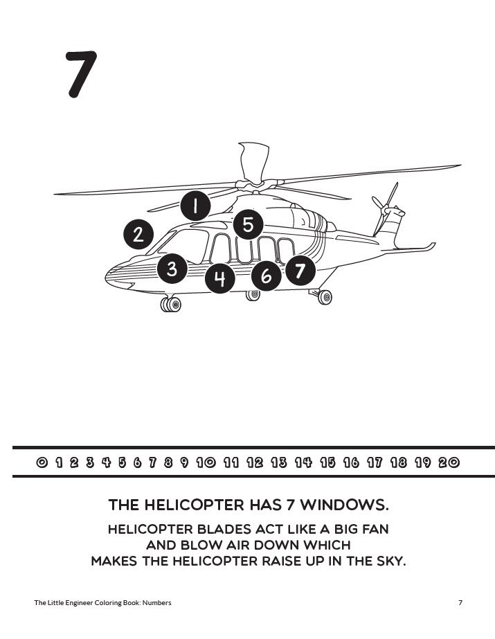 The little engineer coloring book numbers pdf best mom ideas