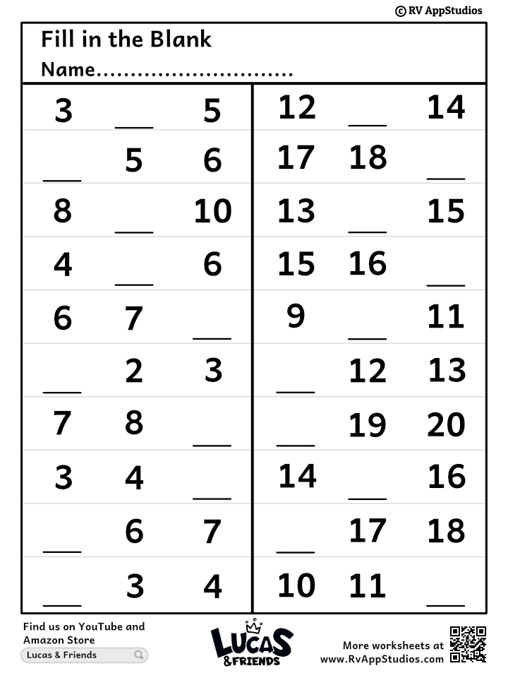 Free printable worksheets for kids