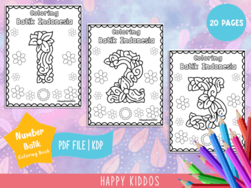 Class level number batik coloring book for kids