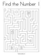 Number coloring pages