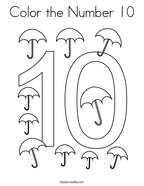 Number coloring pages