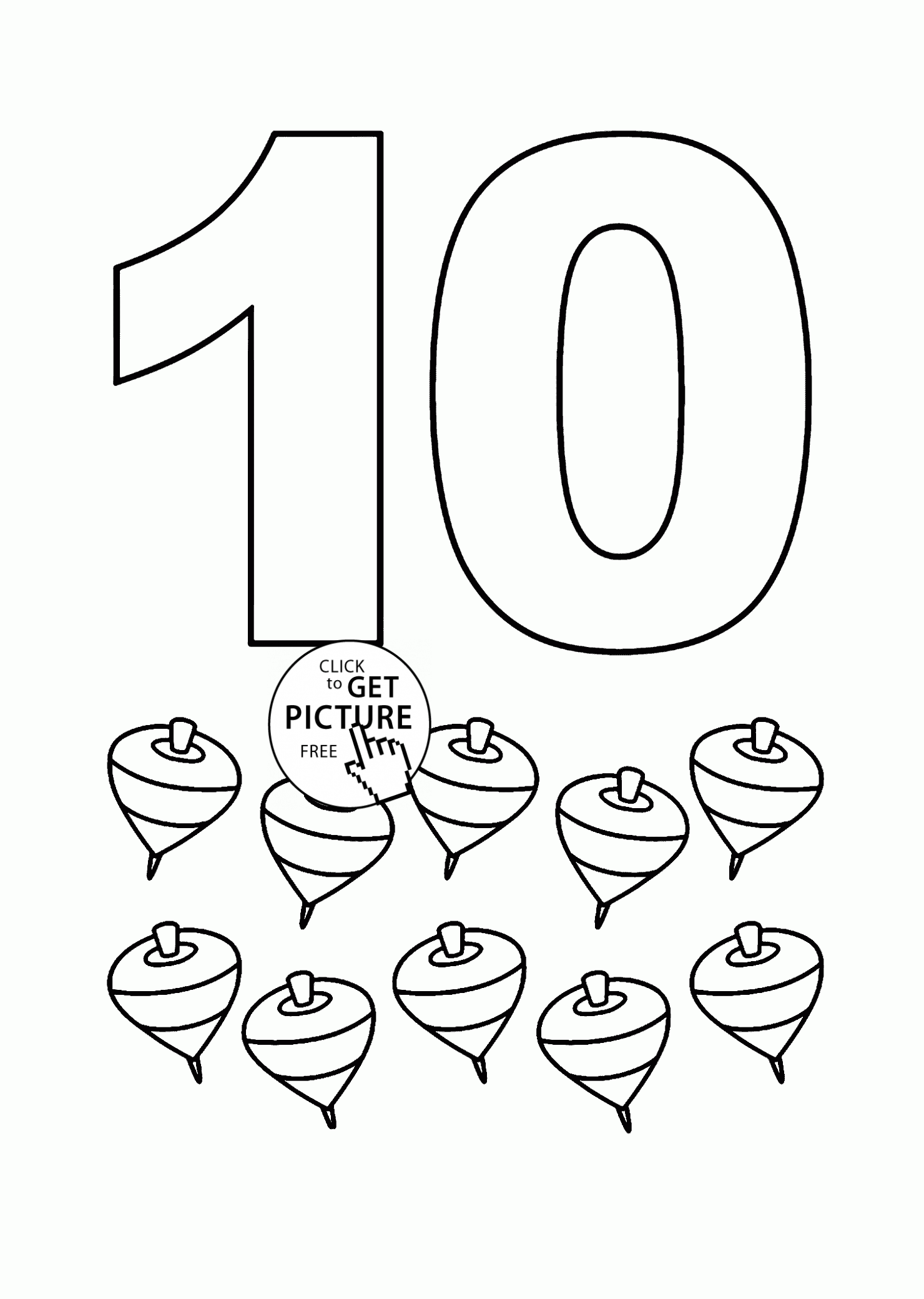 Number coloring pages for kids counting sheets printables free