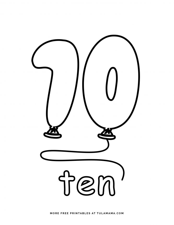 Free cute number coloring pages for fun learning