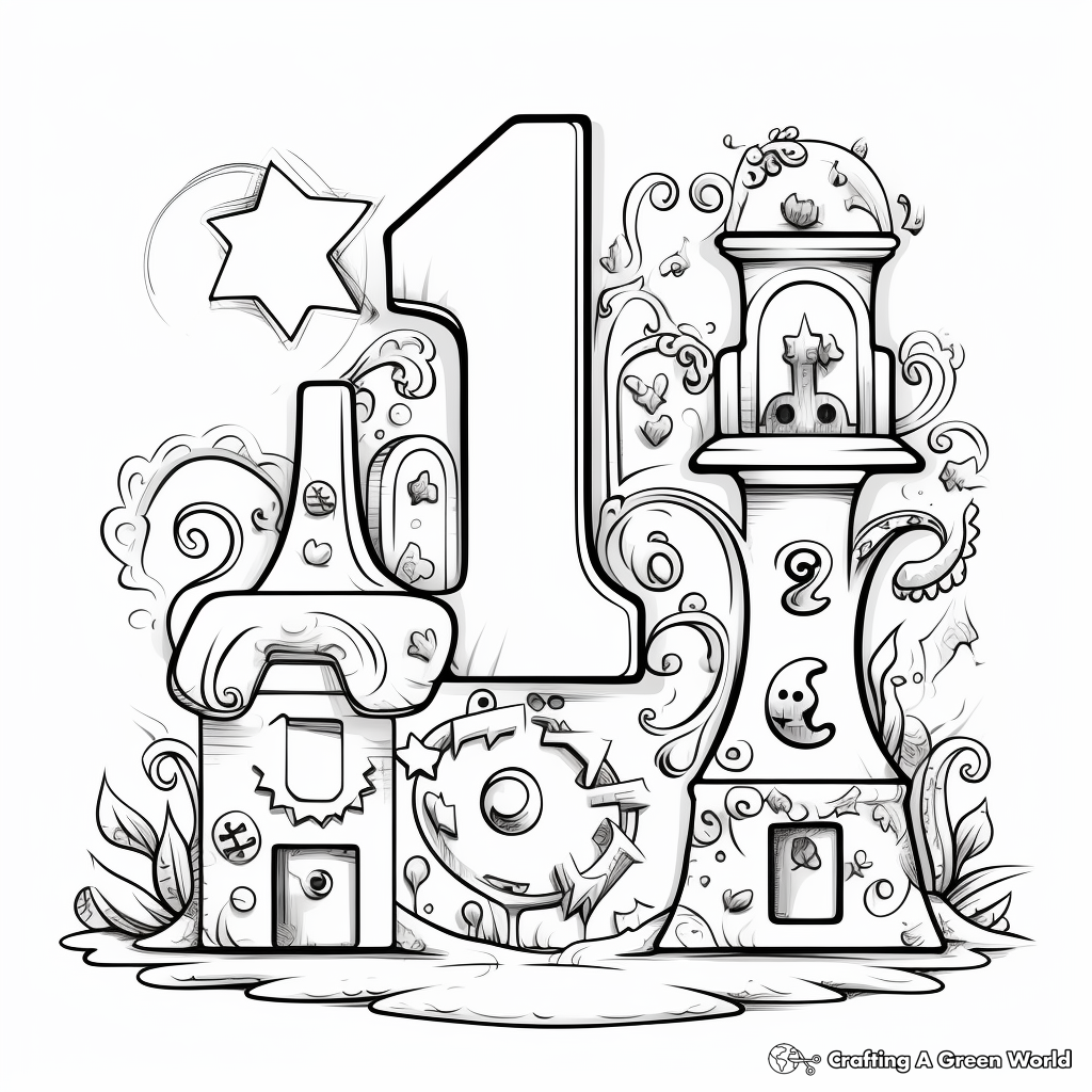 Number coloring pages