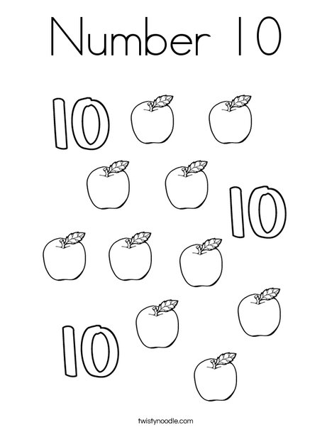 Number coloring page