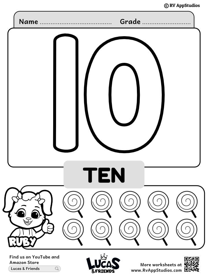 Number coloring sheet color number printable worksheet