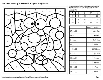 Find the missing numbers