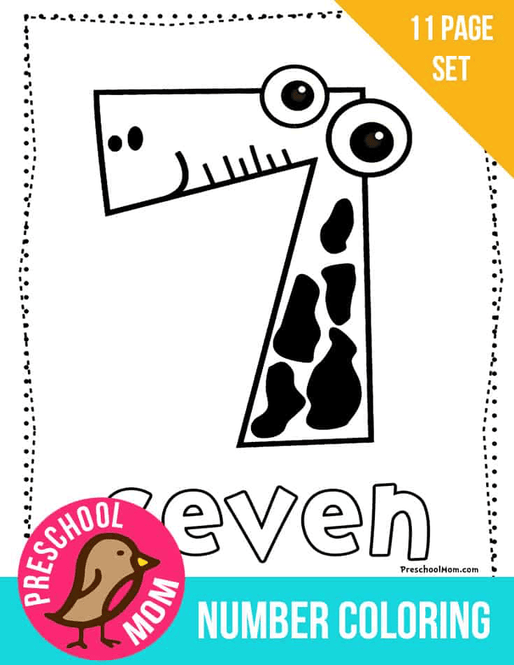 Number preschool printables