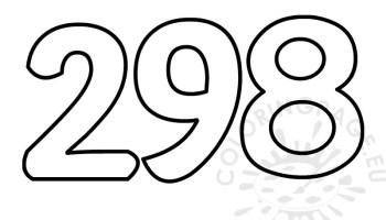 Number outline coloring page
