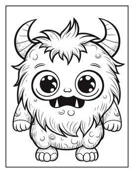 Adorable monsters coloring pages for kids adorable monsters coloring book