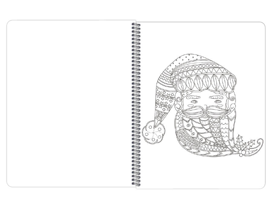 Adult christmas coloring book sidebound with images