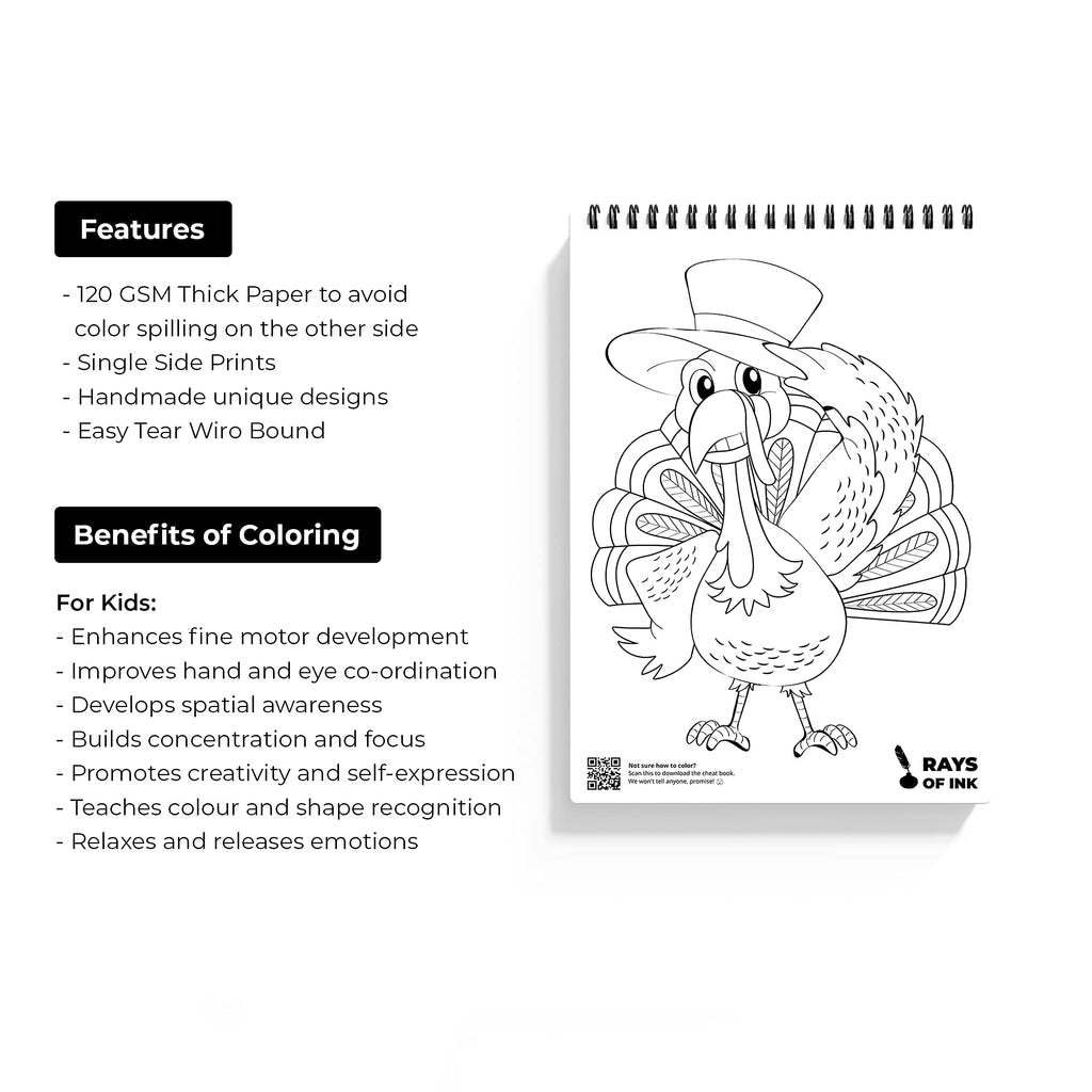 Animal doodle coloring book for kids ideal gift for