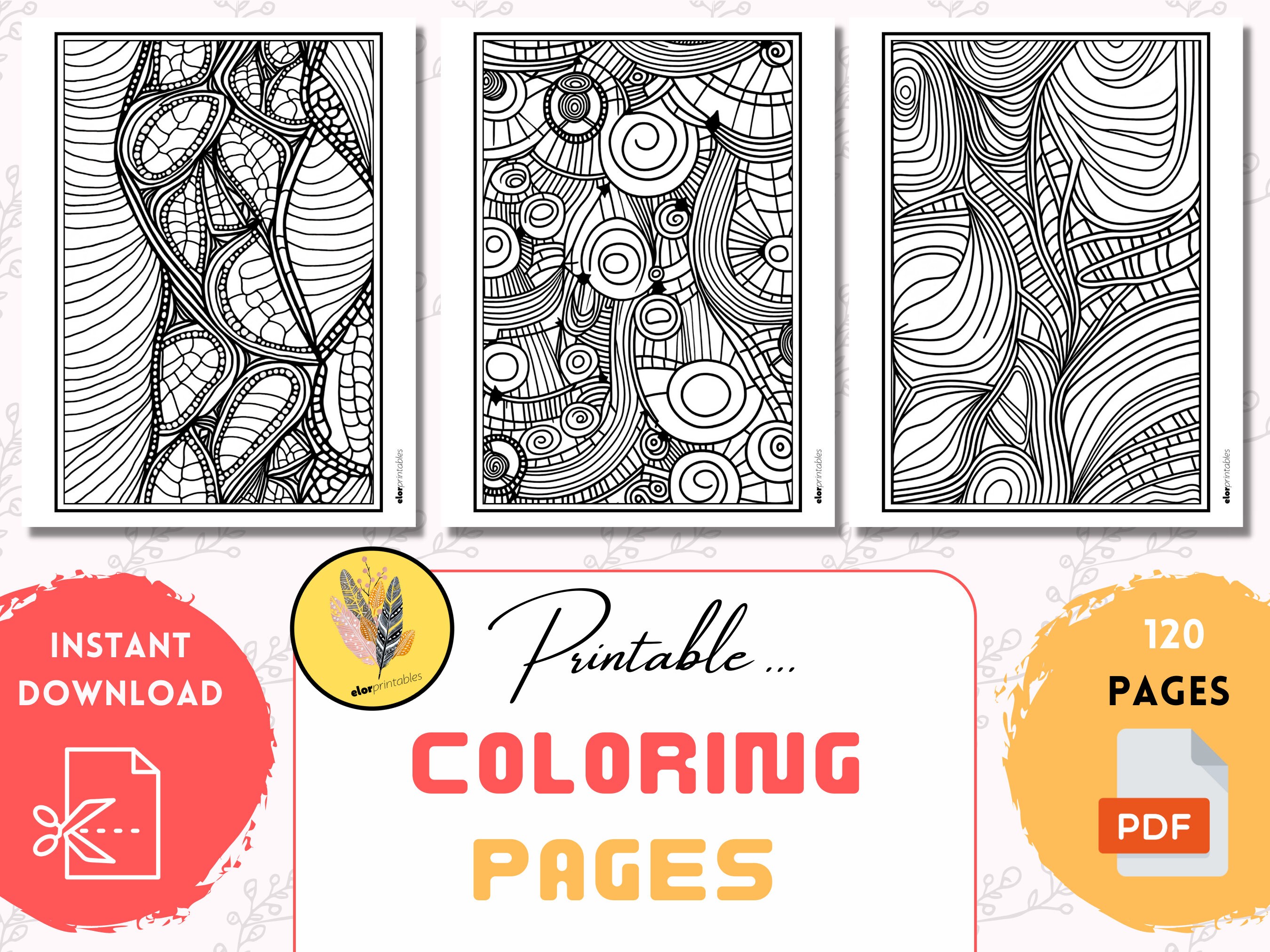 Spectacular coloring pages for adults printable coloring pages printable coloring book relief coloring instant download