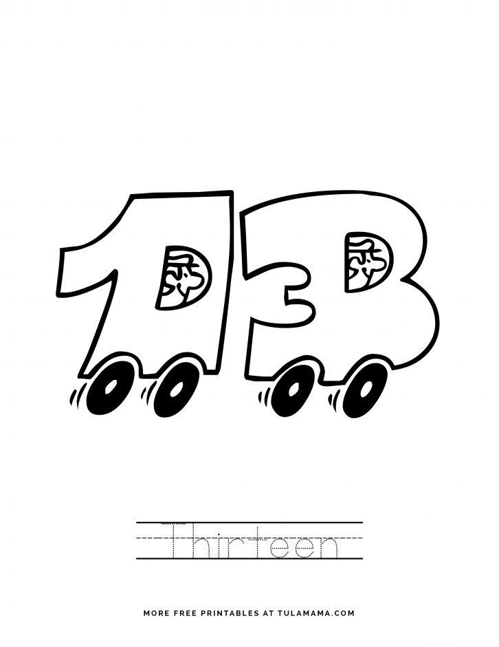 Free cute number coloring pages for fun learning