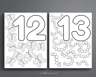 Number coloring pages