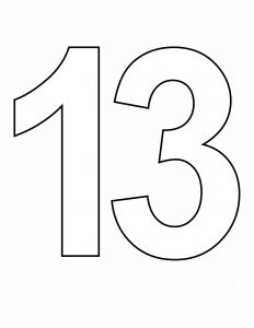 Large printable numbers