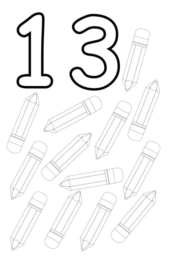 Numbers coloring pages