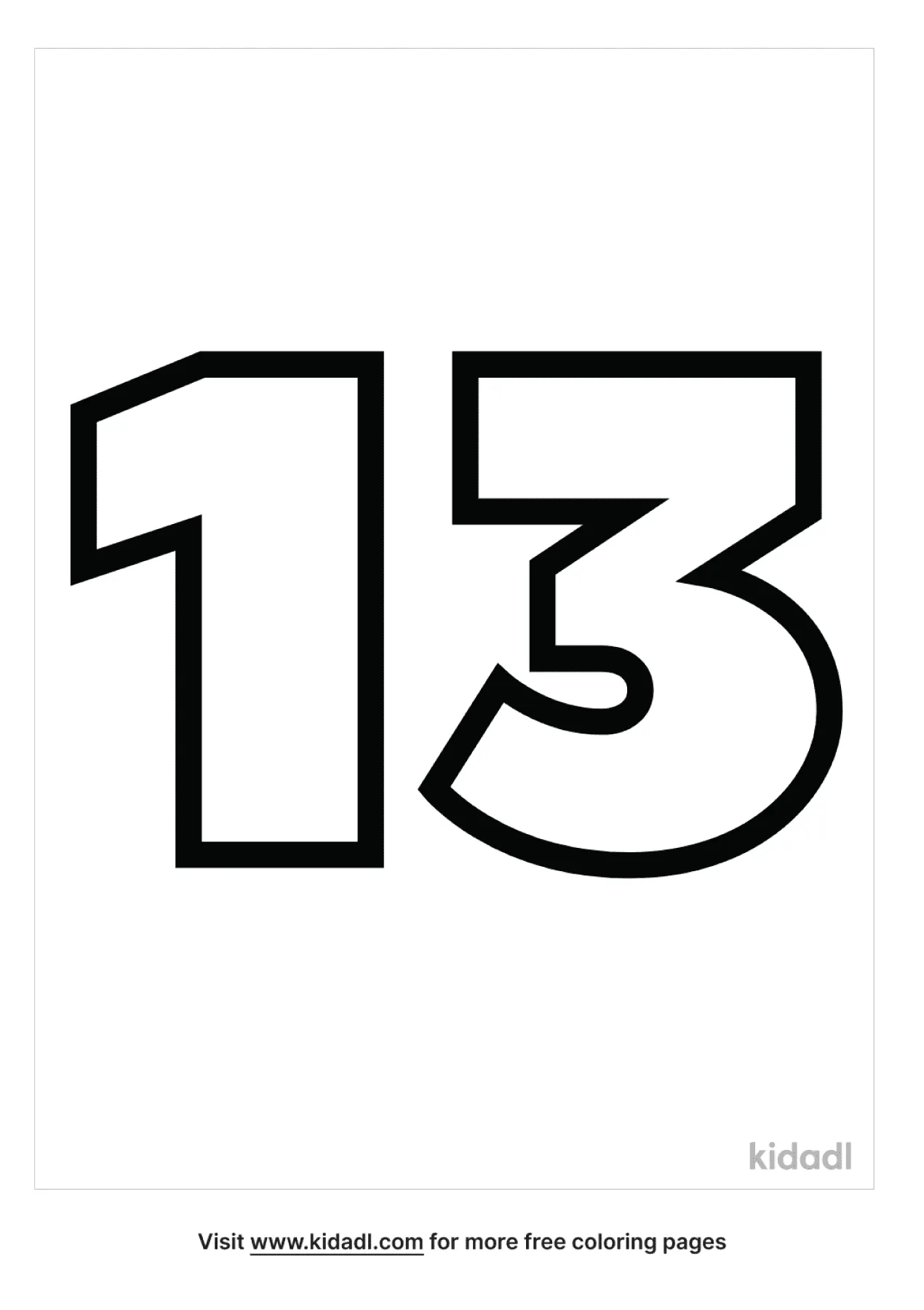 Free number coloring page coloring page printables