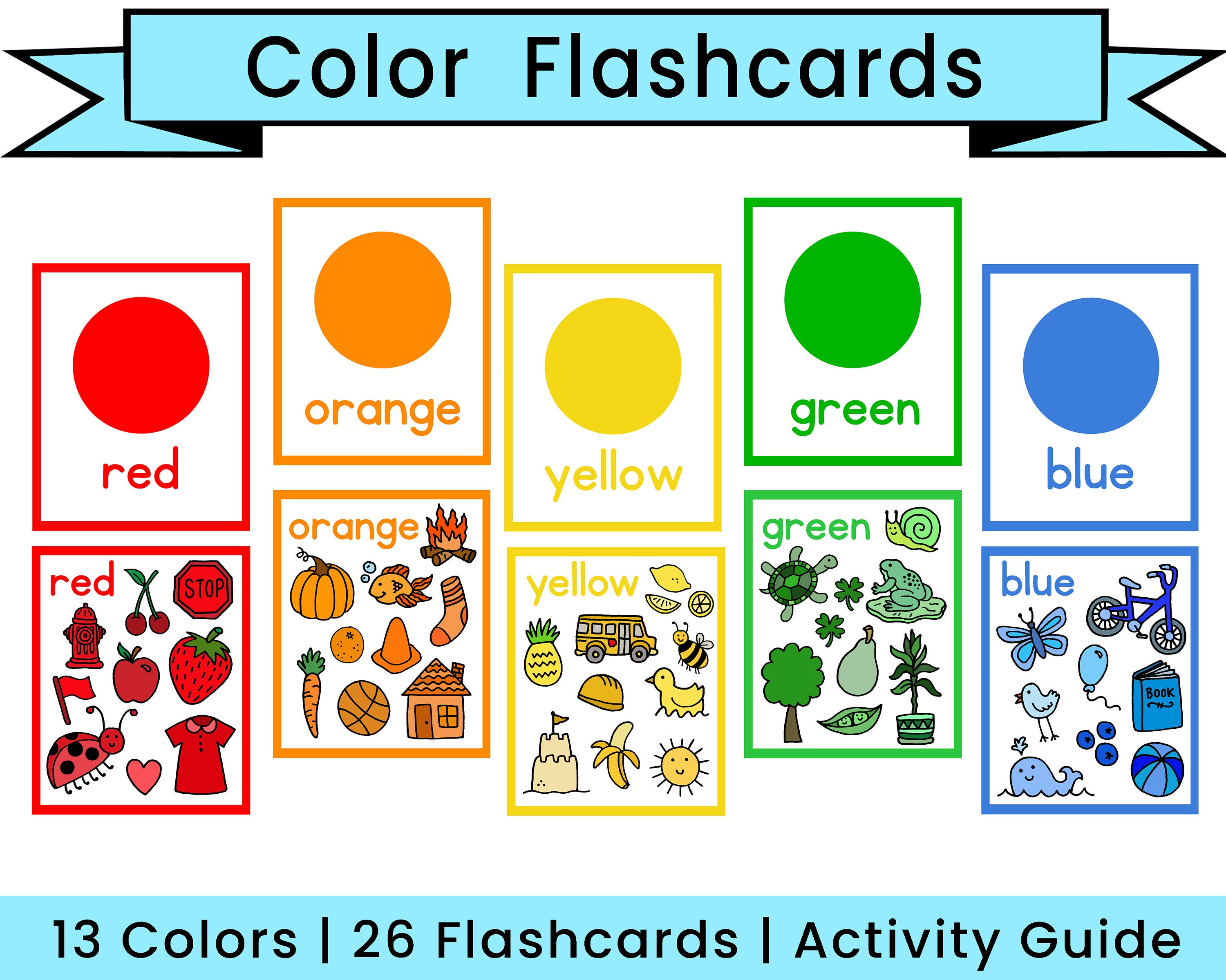 Color flashcards colors cards