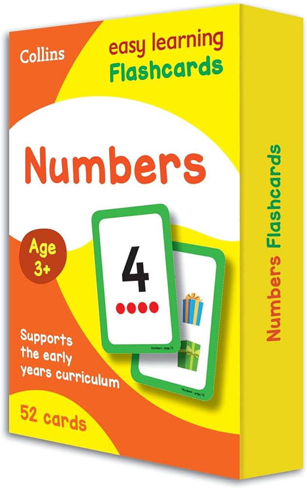 Numbers flashcards ideal for home learning llins easy learning preschool llins easy learning books