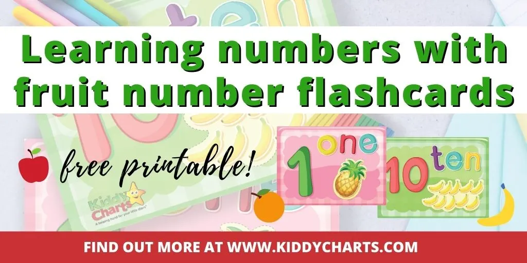 Learning numbers flashcards