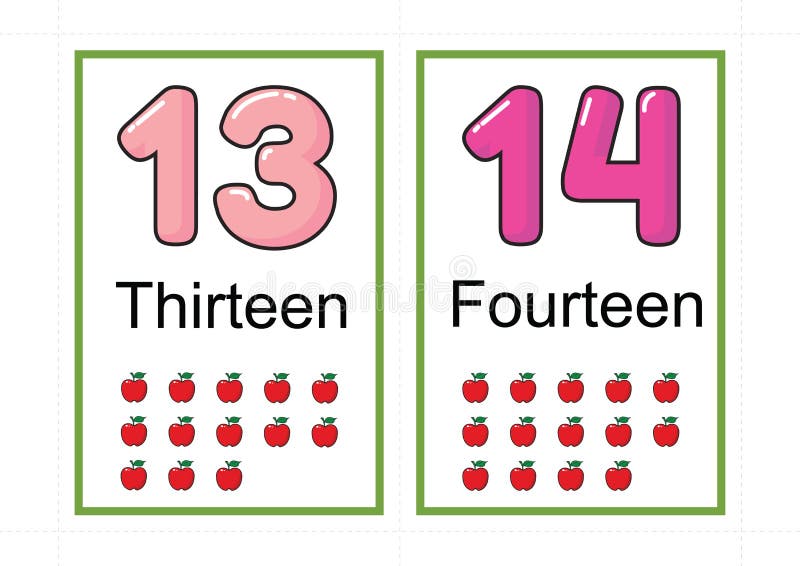 Printable number flashcards for teaching number flashcards number flash card for teaching number easy to print on a with dotted stock vector