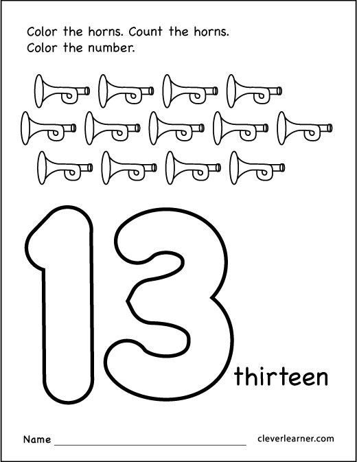 Number writing counting and identification printable worksheets for children