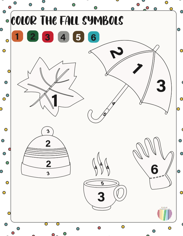 Color by number autumn â charlies bookstore