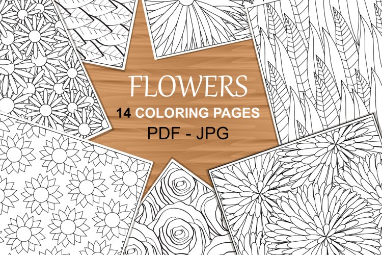 Flowers coloring book printable coloring pages