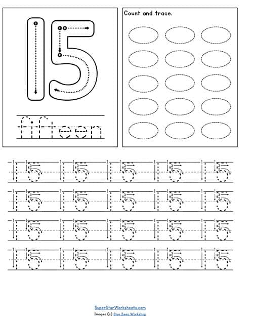 Number handwriting worksheets