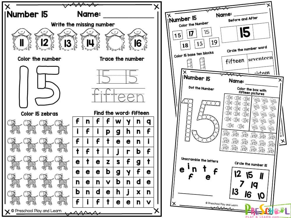 Free printable number tracing worksheets for preschool