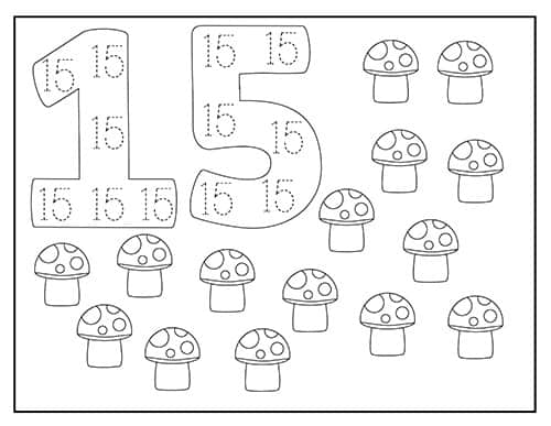 Number tracing worksheets