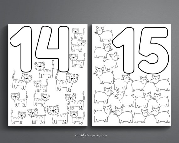 Number coloring pages