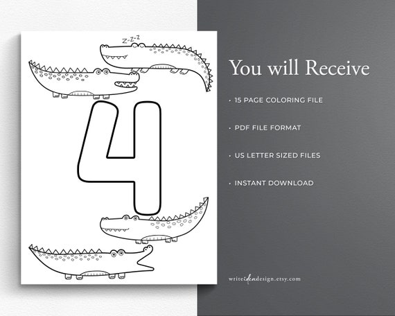 Number coloring pages