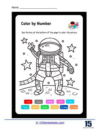 Color by number worksheets
