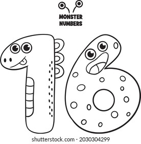 Coloring page numbers education fun childrens stock vector royalty free
