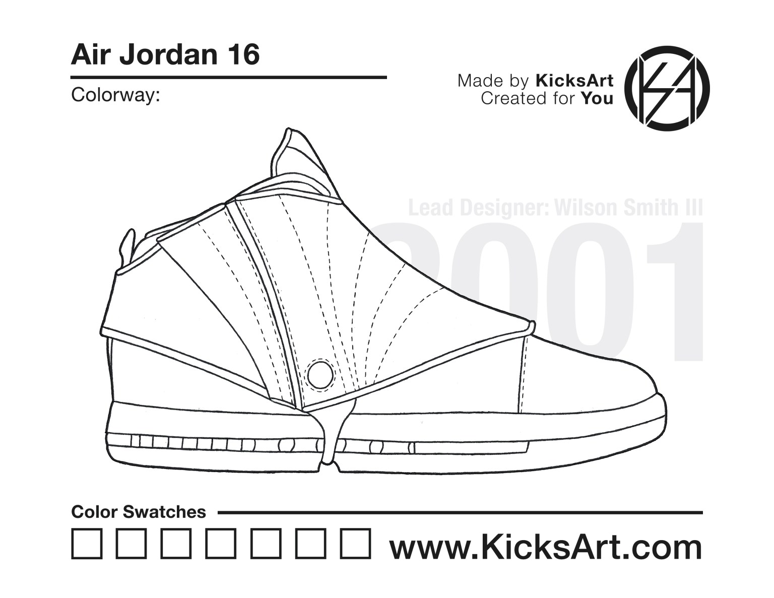 Air jordan sneaker coloring pages