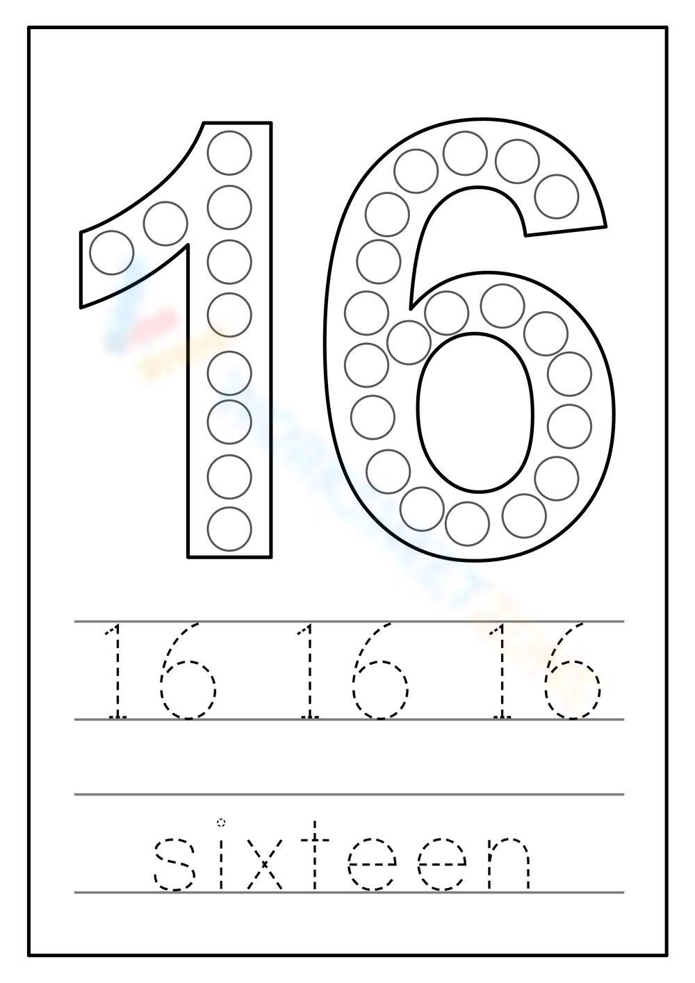 Free collection of number worksheets for education