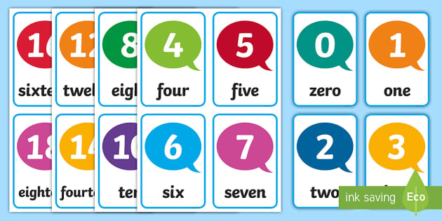 Number flash cards