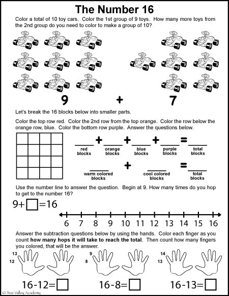 Number bonds to free math worksheets