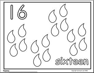 Sixteen pictures number sign